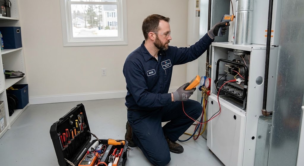 Furnace Tune-Up Service Manchester NH by a professional HVAC technician