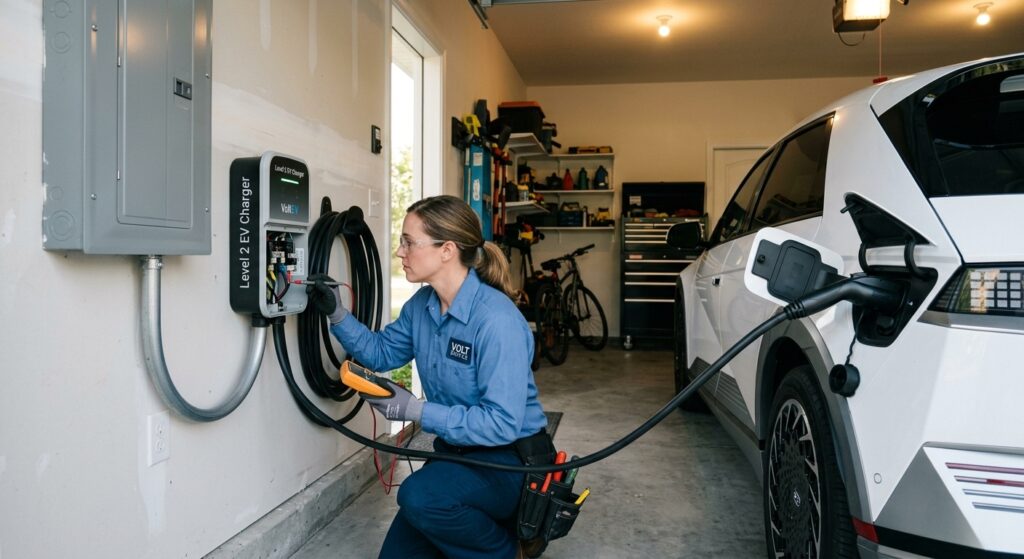 Level 2 EV Charger Repair Auburndale, FL by a professional electrician